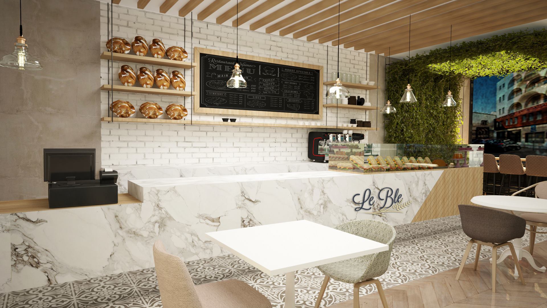 Le Ble Bakery Larnaca, Hospitality interior design by Kivo Design House (1)