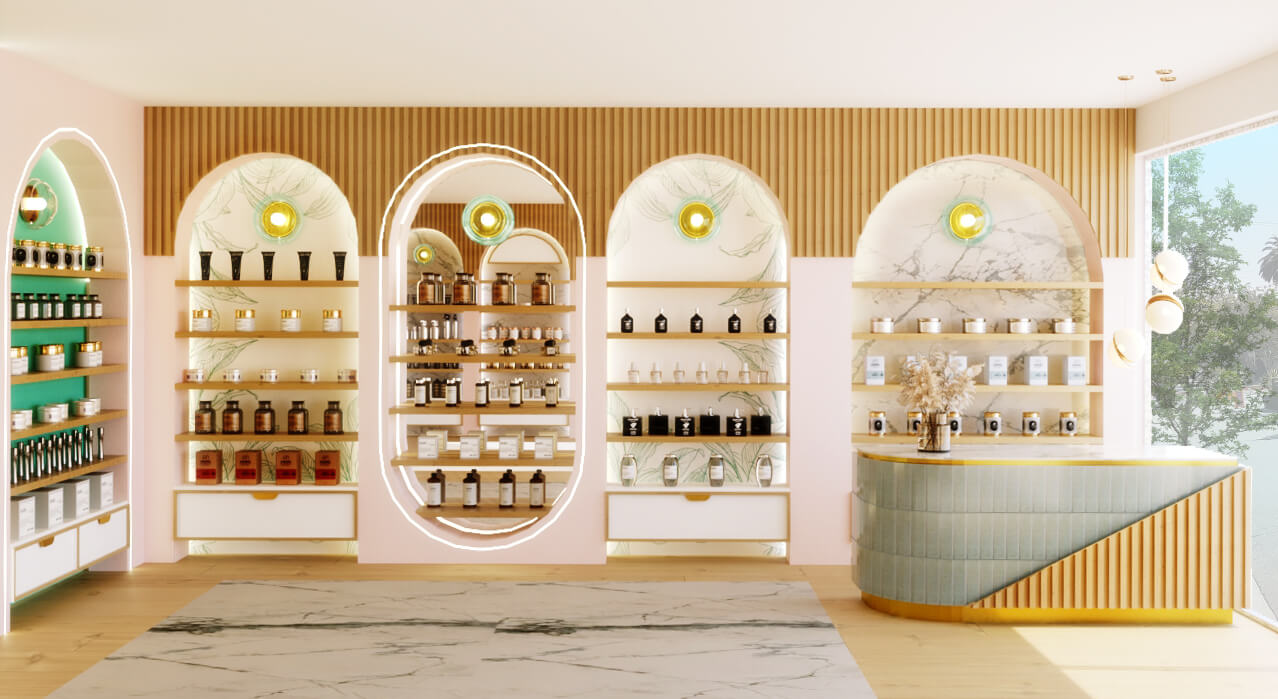 Pharmacy & Beauty Shop, Commercial interior design by Kivo Design House (1)