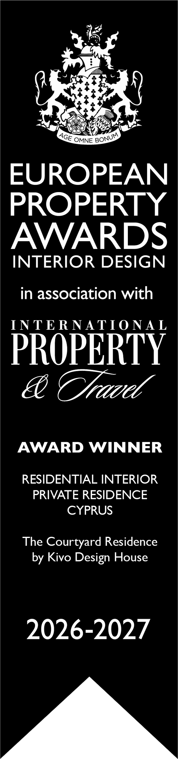 European Property Awards 2026-2027 Award Winner, Residential Interior